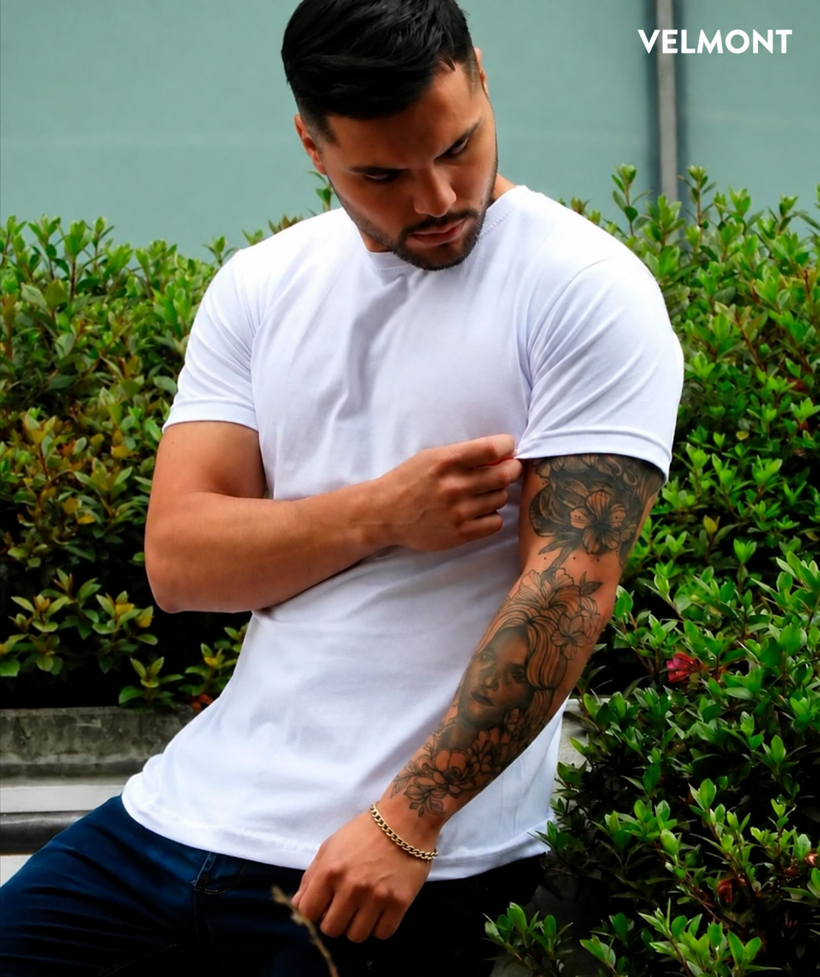 Camiseta Velmont blanca para hombre